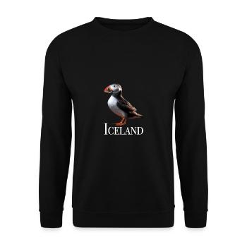 Iceland Puffin - Unisex Sweatshirt - black - Front - Alina (178cm) & Michal (187cm)