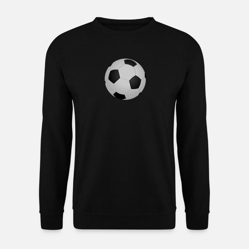 Schwarz-Weiß Fußballmuster - Unisex Pullover - Schwarz