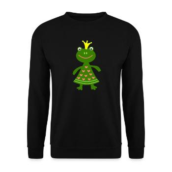 Reine grenouille - Sweat-shirt Unisexe - noir - Devant - Alina (178cm) & Michal (187cm)