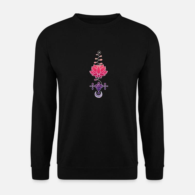 Ethereal Lotus Flower Symbol - Unisex Sweatshirt - black