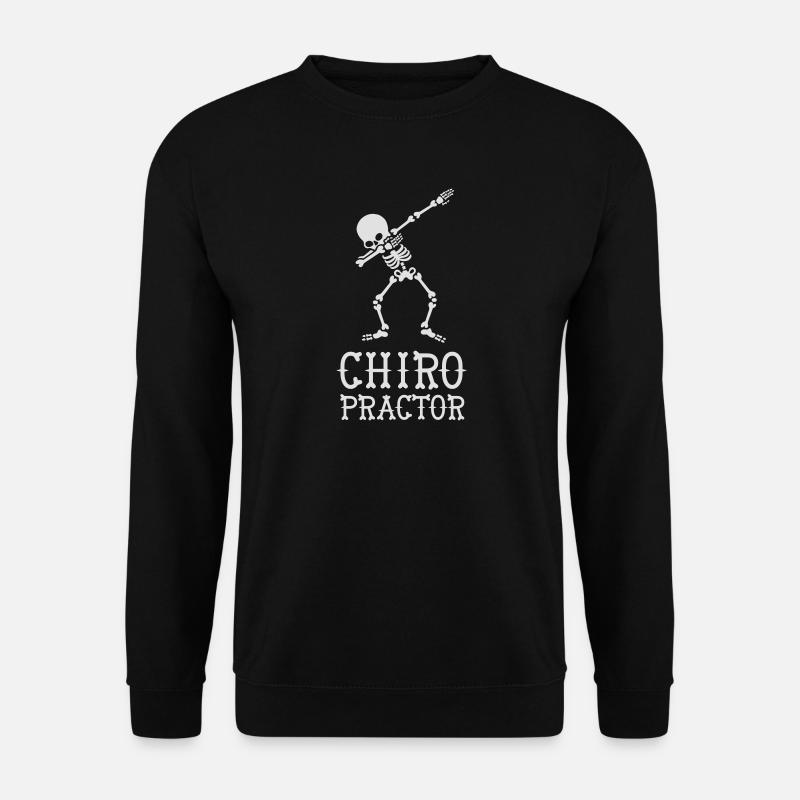 Dab dabbing skeleton chiropractor - Sweat-shirt Unisexe - noir