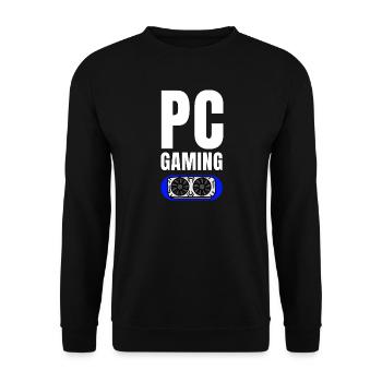 PC Gaming GPU Emblem - Unisex Pullover - Schwarz - Vorne - Alina (178cm) & Michal (187cm)