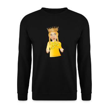 La belle princesse comme figure de théâtre de marionnettes - Sweat-shirt Unisexe - noir - Devant - Alina (178cm) & Michal (187cm)