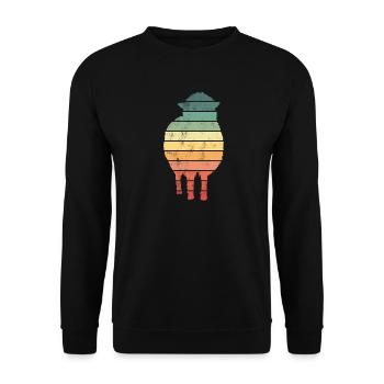 Sheep Sheep - Unisex Sweatshirt - black - Front - Alina (178cm) & Michal (187cm)