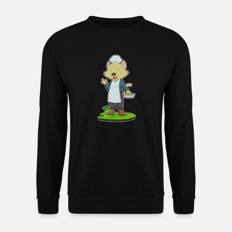 Cat Cook Pan Cooking - Unisex Sweatshirt - black