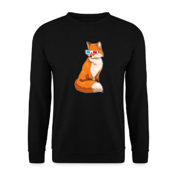 Fuchs Glasses - Unisex Sweatshirt - black - Front - Alina (178cm) & Michal (187cm)