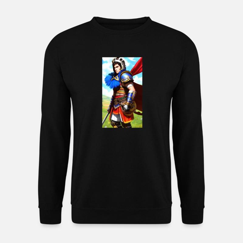 Mehrfarbiger Ritter Gladiator - Unisex Pullover - Schwarz