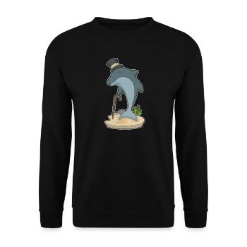 Chapeau haut-de-forme Gentleman Dauphin - Sweat-shirt Unisexe - noir - Devant - Alina (178cm) & Michal (187cm)