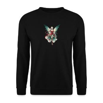 Christmas - Fairy - Unisex Sweatshirt - black - Front - Alina (178cm) & Michal (187cm)