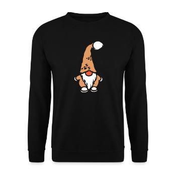 Secret Santa Christmas Xmas Cute Comic Red Nose Icon - Unisex Sweatshirt - black - Front - Alina (178cm) & Michal (187cm)