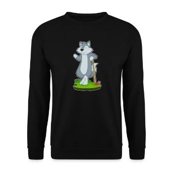 Wolf Field Hockey Field Hockey Stick - Sweat-shirt Unisexe - noir - Devant - Alina (178cm) & Michal (187cm)