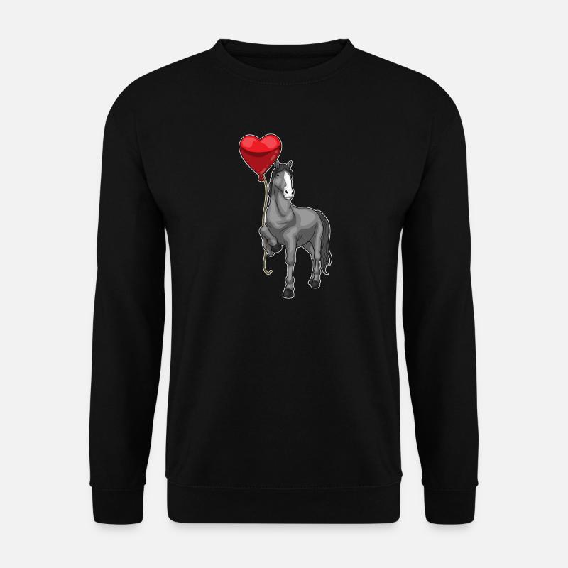 Pferd Luftballon - Unisex Pullover - Schwarz