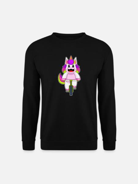 Vélo licorne - Sweat-shirt Unisexe - noir