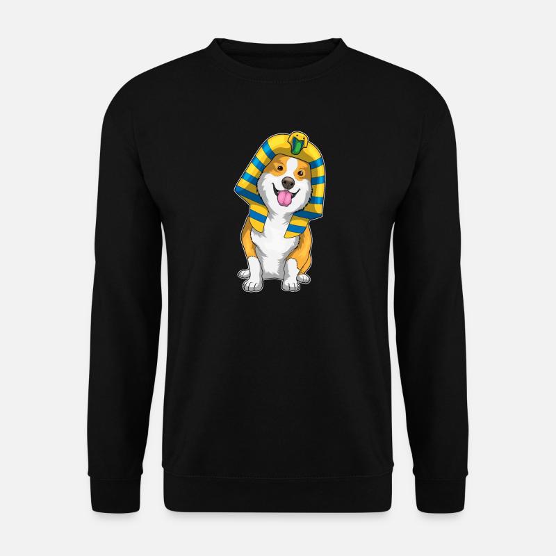 Corgi Halloween Pharao - Unisex Pullover - Schwarz