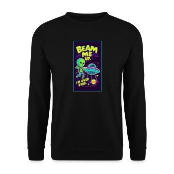 Téléporte-moi, j’en ai fini avec ça - Sweat-shirt Unisexe - noir - Devant - Alina (178cm) & Michal (187cm)