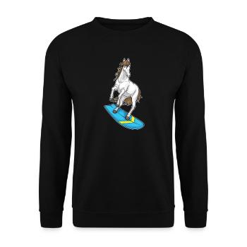 Surf Surf Surf Été - Sweat-shirt Unisexe - noir - Devant - Alina (178cm) & Michal (187cm)
