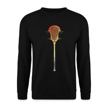 Retro Lacrosse Sticks - Unisex Sweatshirt - black - Front - Alina (178cm) & Michal (187cm)