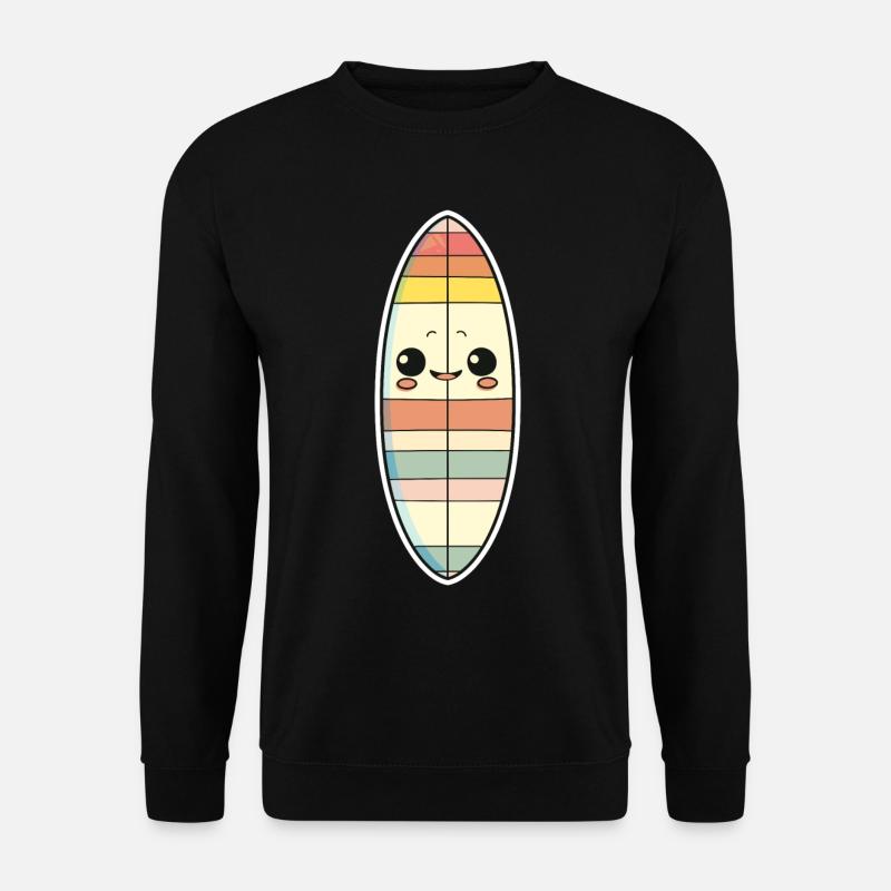 Surfbrett Comic Stil - Unisex Pullover - Schwarz
