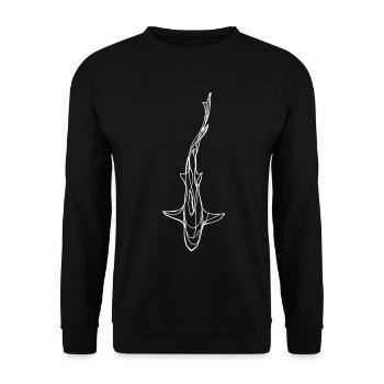 Silhouette de requin blanc - Sweat-shirt Unisexe - noir - Devant - Alina (178cm) & Michal (187cm)