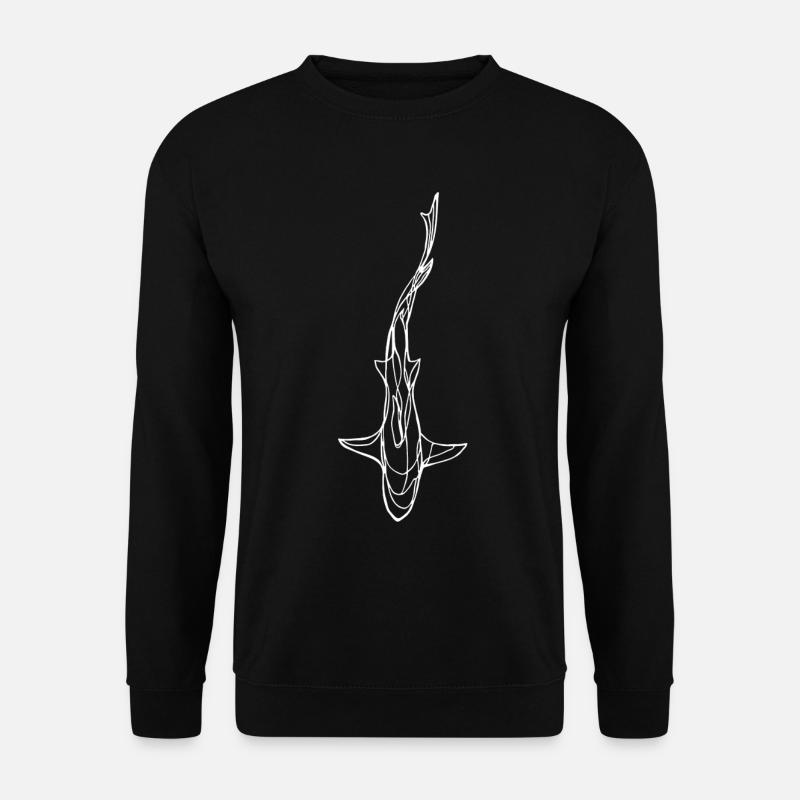 White Shark Silhouette - Unisex Sweatshirt - black