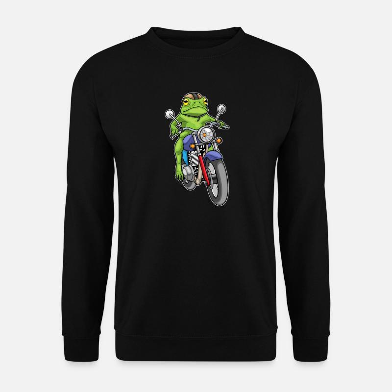 Frosch Motorrad - Unisex Pullover - Schwarz