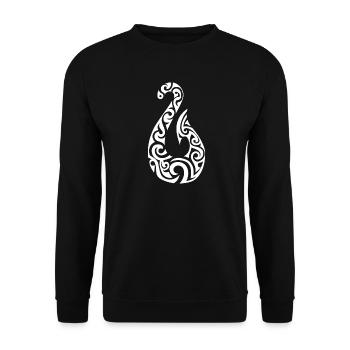 Maui's hook - Unisex Sweatshirt - black - Front - Alina (178cm) & Michal (187cm)