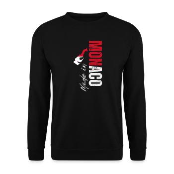 Hergestellt in Monaco, vertikales Design - Unisex Pullover - Schwarz - Vorne - Alina (178cm) & Michal (187cm)