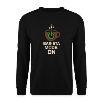 Barista Espresso Crew Café Slinger Latte - Sweat-shirt Unisexe - noir - Devant - Alina (178cm) & Michal (187cm)