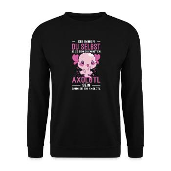 Funny Sayings Fun Outfits Irony Sarcasm - Unisex Sweatshirt - black - Front - Alina (178cm) & Michal (187cm)