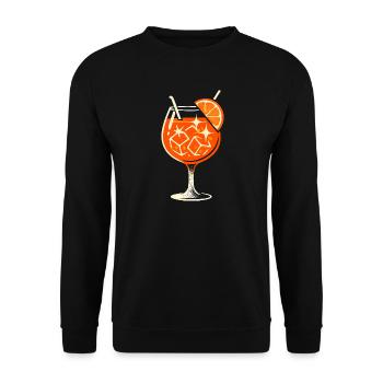 Party Spritz Glas Geschenkidee - Unisex Pullover - Schwarz - Vorne - Alina (178cm) & Michal (187cm)