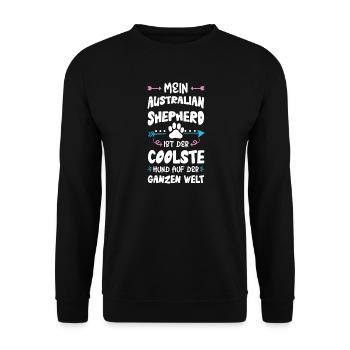 Chien australien chien dicton - Sweat-shirt Unisexe - noir - Devant - Alina (178cm) & Michal (187cm)