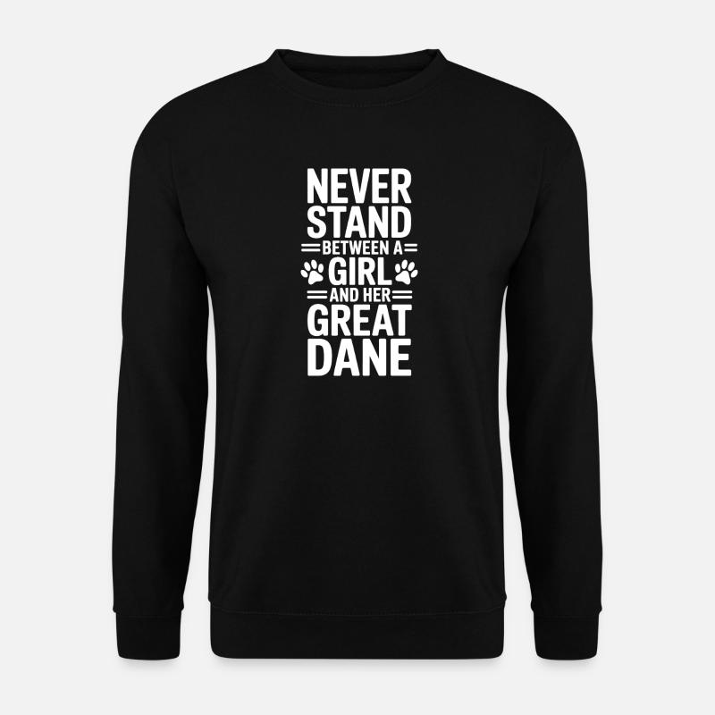 Deutsche Dogge Spruch Lustiges Dogge Geschenk - Unisex Pullover - Schwarz