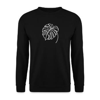 Monstera - Sweat-shirt Unisexe - noir - Devant - Alina (178cm) & Michal (187cm)