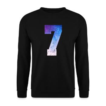 Issue 7 – 7th Anniversary Gift - Unisex Sweatshirt - black - Front - Alina (178cm) & Michal (187cm)
