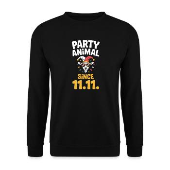 Karneval Party Kölner Animal Since 11.11. Köln - Unisex Sweatshirt - black - Front - Alina (178cm) & Michal (187cm)