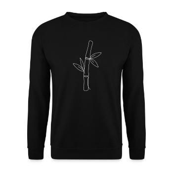 Silhouette en bambou à motif mono - Sweat-shirt Unisexe - noir - Devant - Alina (178cm) & Michal (187cm)