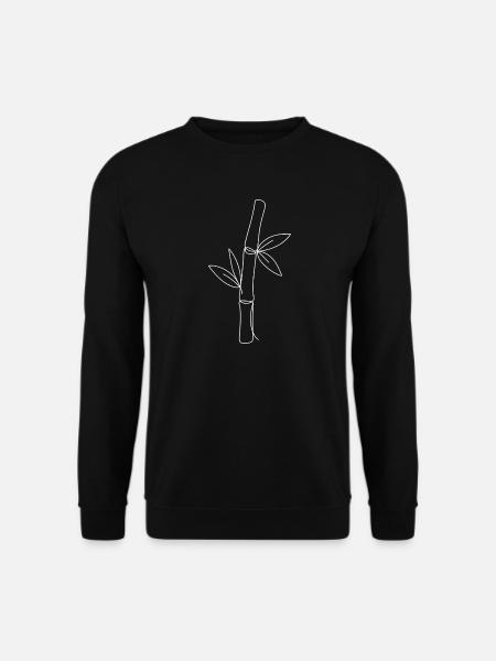 Bamboo Silhouette Mono Print - Unisex Sweatshirt - black