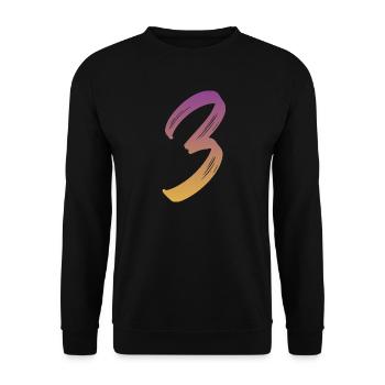 3 - Unisex Pullover - Schwarz - Vorne - Alina (178cm) & Michal (187cm)