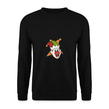 Happy Clown Akrobat Gift - Unisex Pullover - Schwarz - Vorne - Alina (178cm) & Michal (187cm)