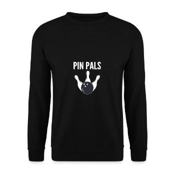 Pin -Freunde Sportler Gift - Unisex Pullover - Schwarz - Vorne - Alina (178cm) & Michal (187cm)