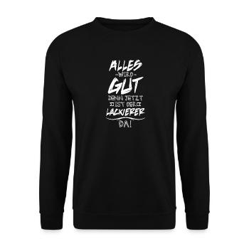 Lackierer - Unisex Pullover - Schwarz - Vorne - Alina (178cm) & Michal (187cm)