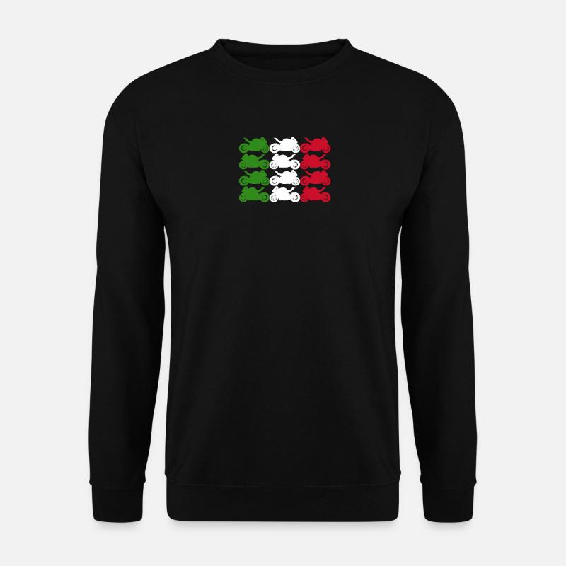 Motorcycle flag Italy - Unisex Sweatshirt - black