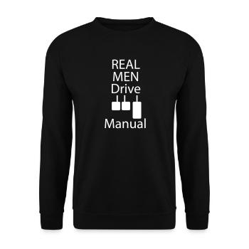 Circuit des amoureux de la voiture REAL MEN DRIVE Dare Car - Sweat-shirt Unisexe - noir - Devant - Alina (178cm) & Michal (187cm)