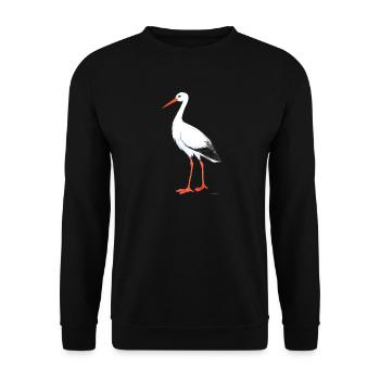 Storch - Unisex Pullover - Schwarz - Vorne - Alina (178cm) & Michal (187cm)