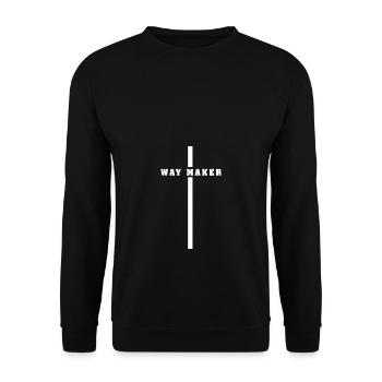 Way Maker Kirche Christ Jesus Kreuz Christlich - Unisex Pullover - Schwarz - Vorne - Alina (178cm) & Michal (187cm)