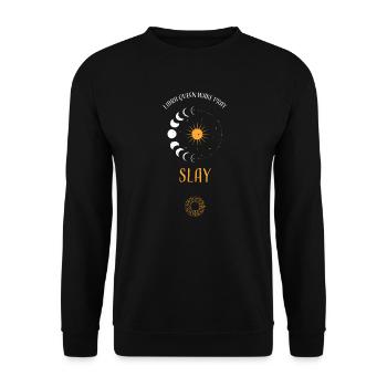 Libra Queen Wake Pray Slay - Unisex Sweatshirt - black - Front - Alina (178cm) & Michal (187cm)