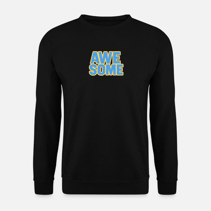 Buntes "Awesome" Schriftdesign - Unisex Pullover - Schwarz