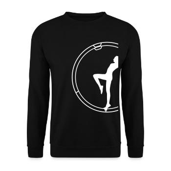 halbes Rhönrad - Unisex Pullover - Schwarz - Vorne - Alina (178cm) & Michal (187cm)