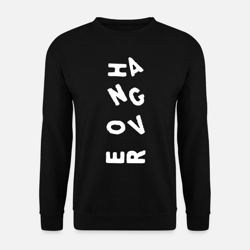 HANGOVER lettering - white - Unisex Sweatshirt - black