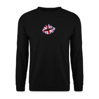 Union Jack - Unisex Pullover - Schwarz - Vorne - Alina (178cm) & Michal (187cm)